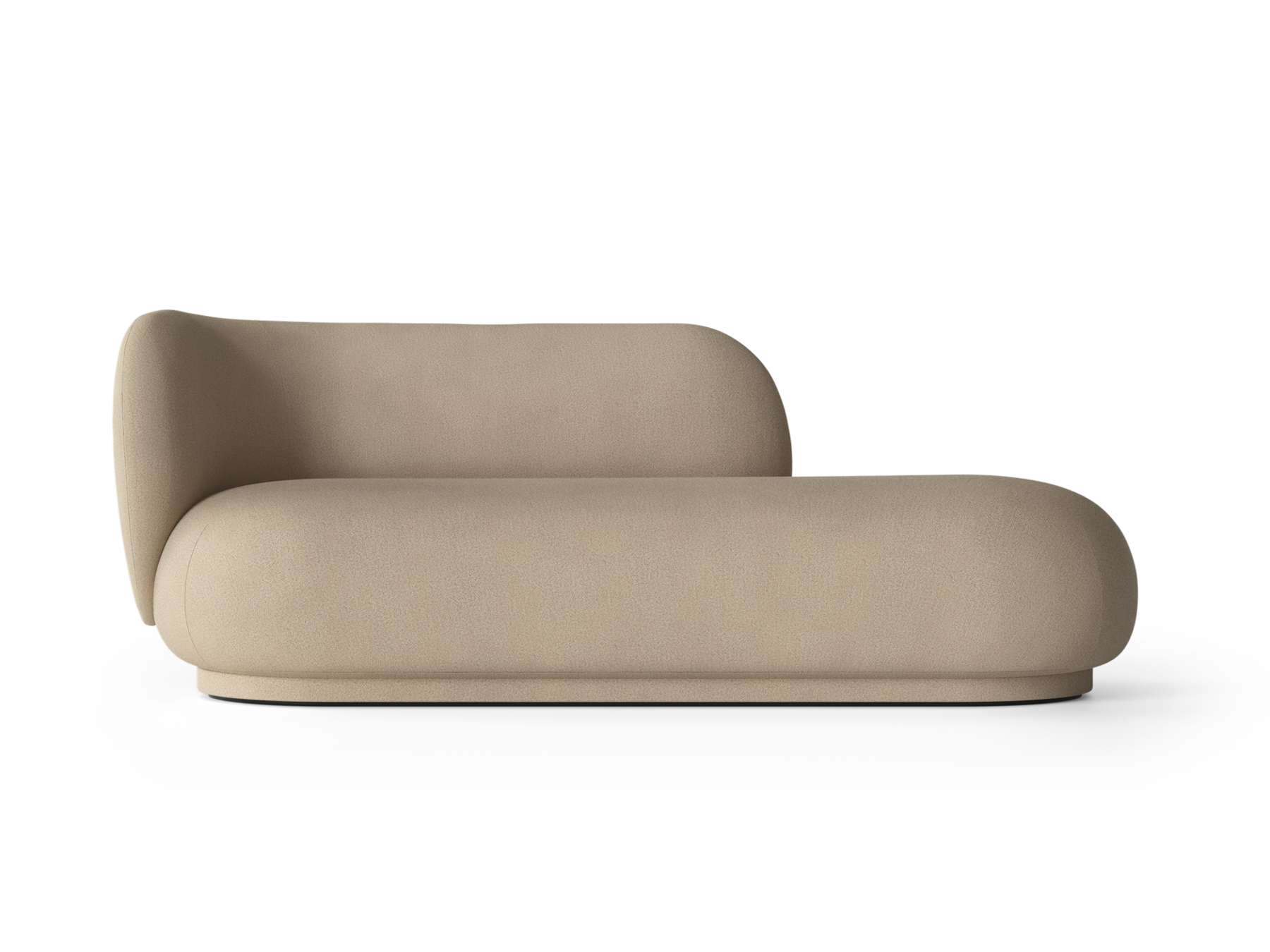 Divan RICO Fermliving - Polyester brossé - Sable
