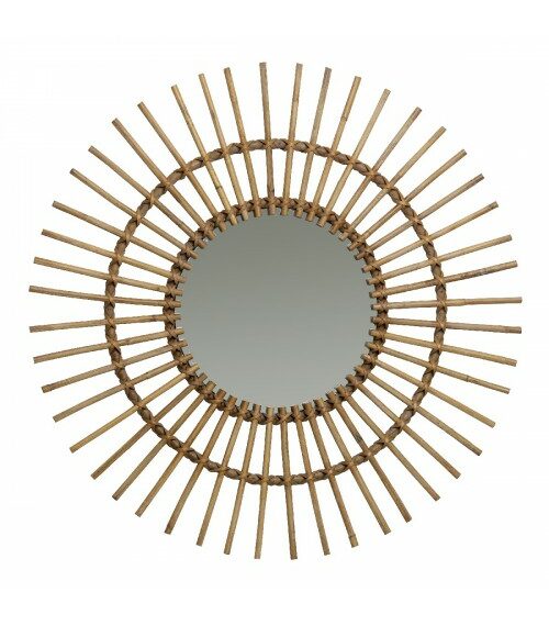 miroir soleil rotin naturel vintage – KOK