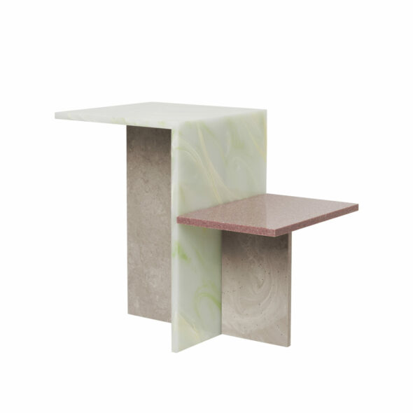 Table d’appoint en pierre style japandi Ferm Living