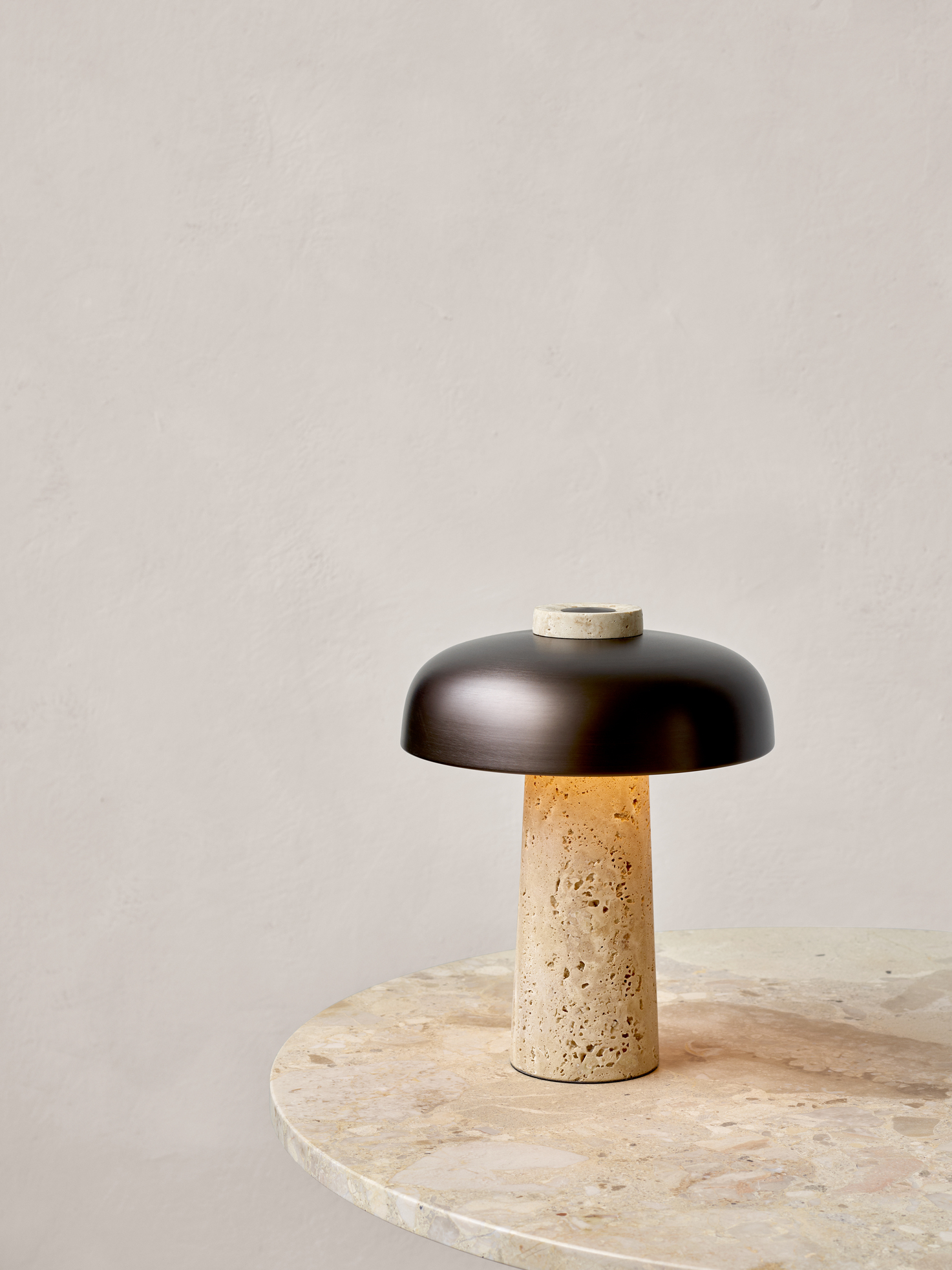 lampe travertin